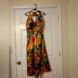 Multicolor Halter Dress